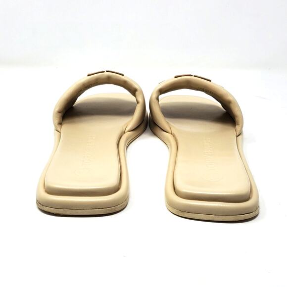 Tory Burch Double T Sport Slide Sandals Dulce De Leche Gold Cream 79985 Size 9 - Picture 6 of 10